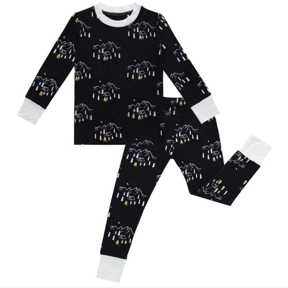 Peregrine Kidswear 2 Piece Bamboo Pajamas - Midnight Camping